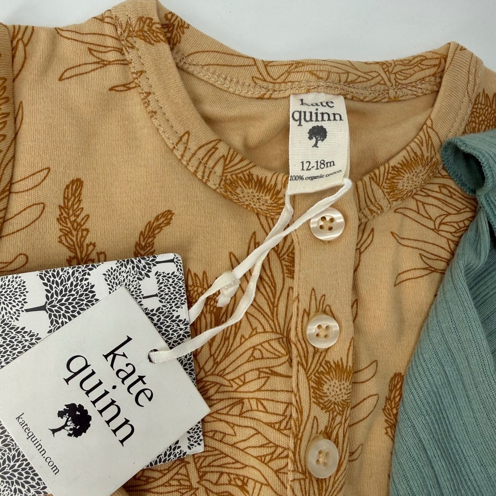 Kate Quinn Baby Bundle 12-18M Multi NWT Organic Cotton Romper Bodysuits 4pc - Picture 3 of 5